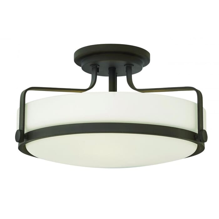 Hinkley Harper 1-Light LED Semi-Flush Ceiling Light in Oil Rubbed Bronze Hinkley Harper 1-Light LED Semi-Flush Ceiling Light in Oil Rubbed Bronze