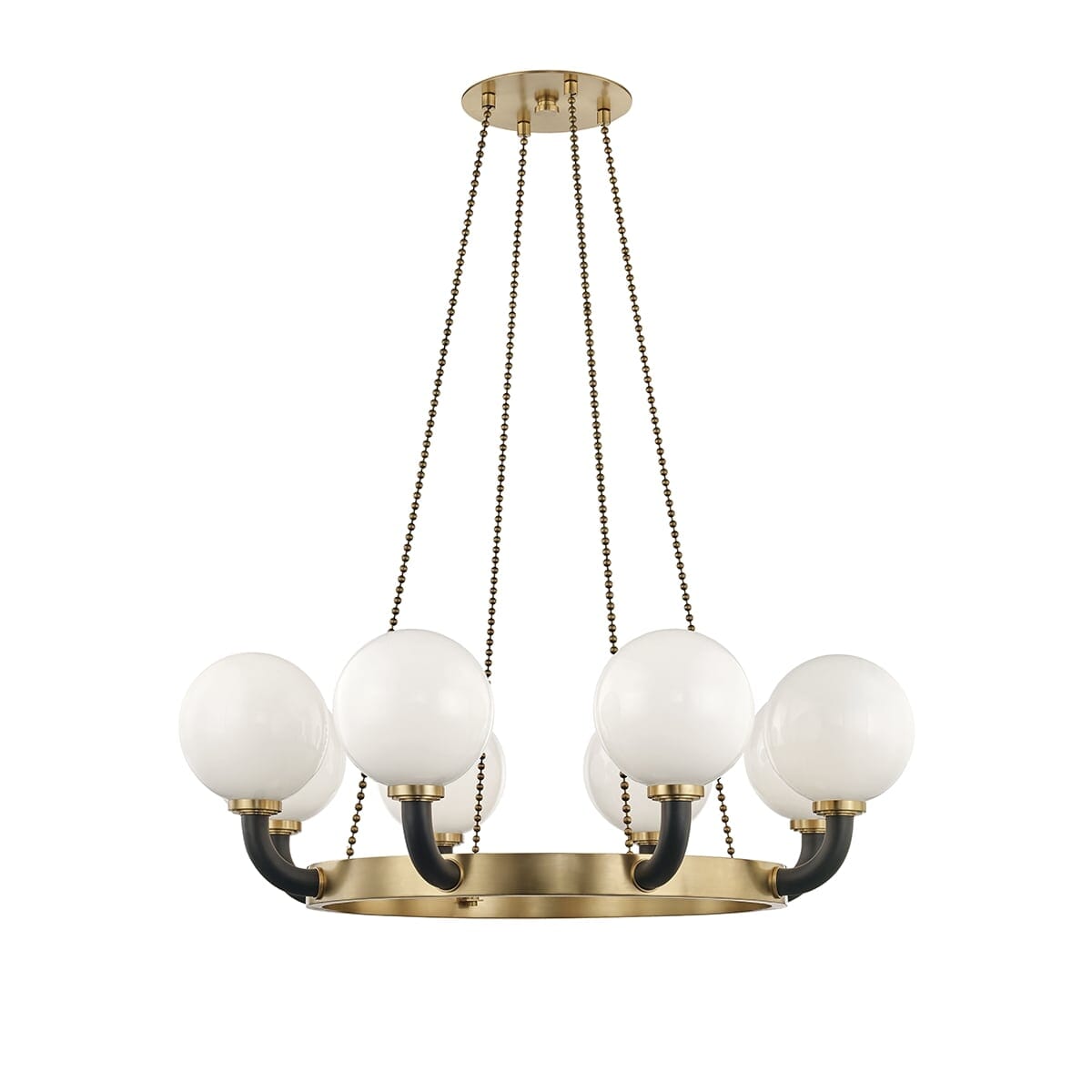 Werner Pendant Light in Aged Brass and Black