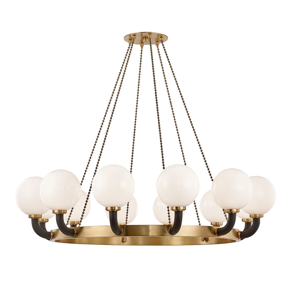 Werner Pendant Light in Aged Brass and Black