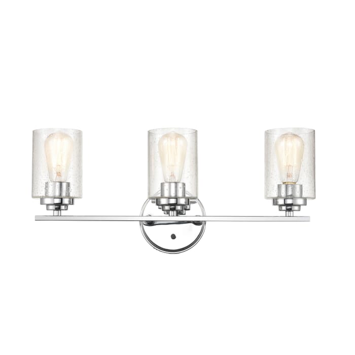 Millennium 3-Light Bathroom Vanity Light in Chrome Millennium 3-Light Bathroom Vanity Light in Chrome