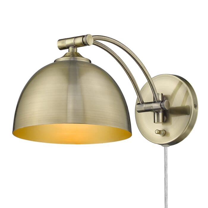 Golden Rey Wall Sconce in Aged Brass Golden Rey Wall Sconce in Aged Brass
