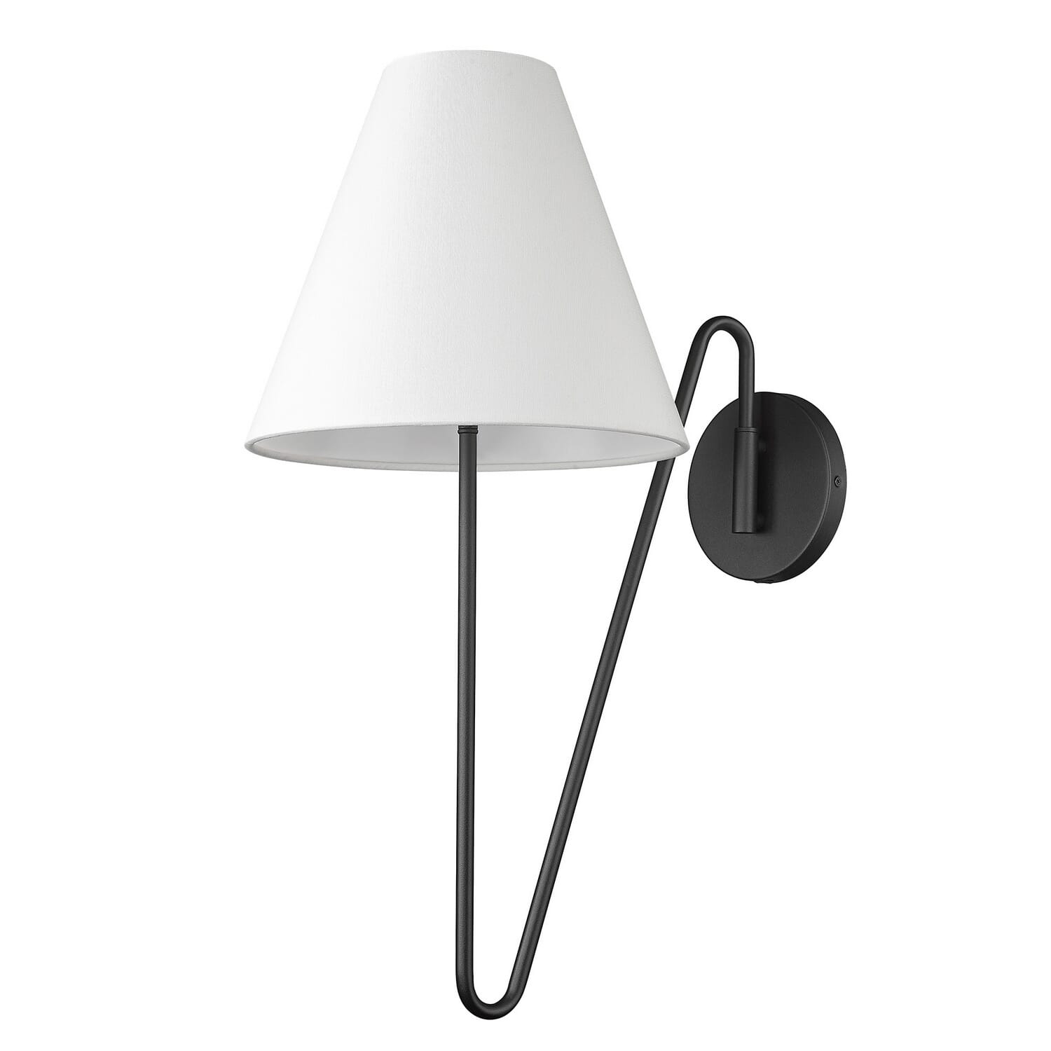 Kennedy 1-Light Wall Sconce in Natural Black
