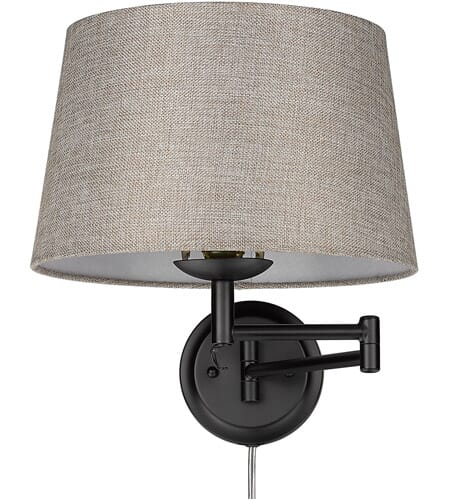 Golden Eleanor Wall Sconce in Matte Black