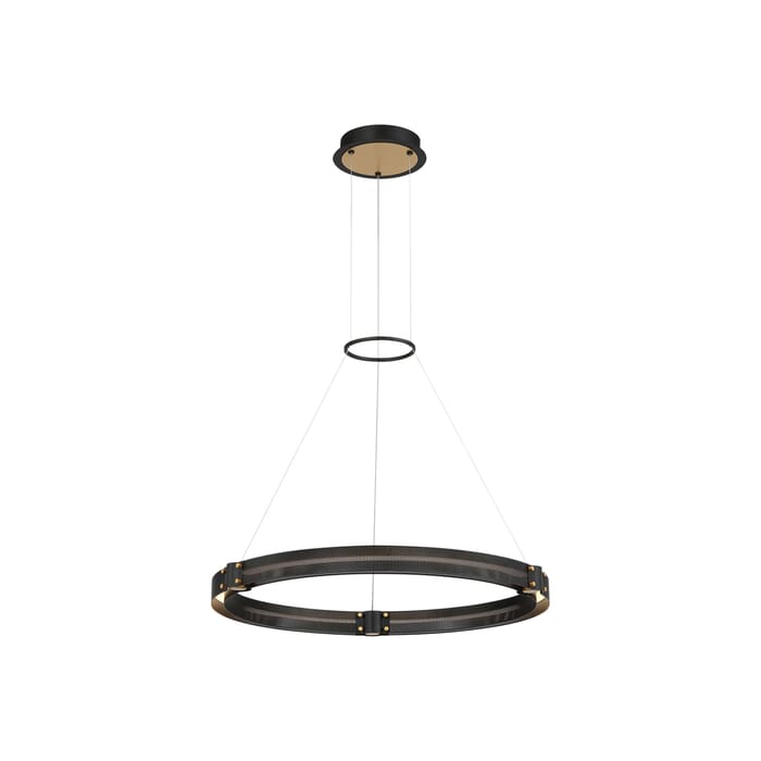 Admiral 1-Light LED Chandelier in Matte Black With Gold Admiral 1-Light LED Chandelier in Matte Black With Gold