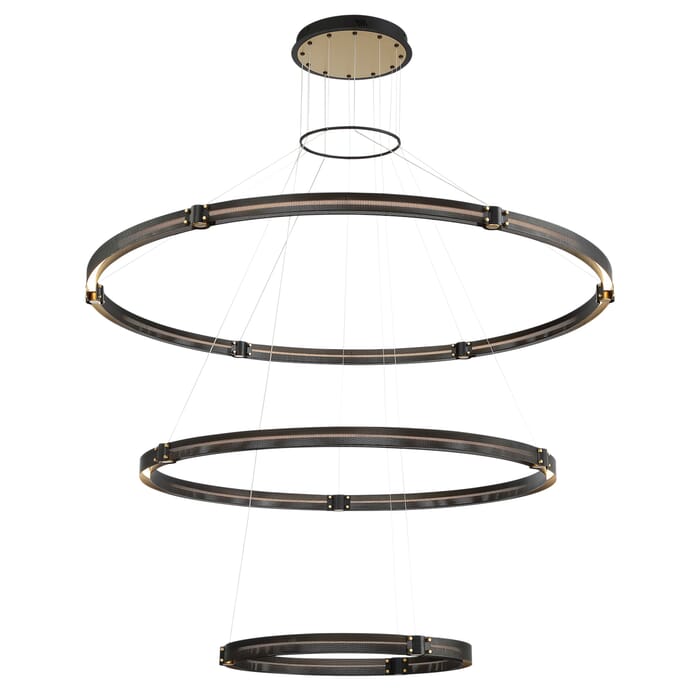 Admiral 1-Light LED Chandelier in Matte Black With Gold Admiral 1-Light LED Chandelier in Matte Black With Gold