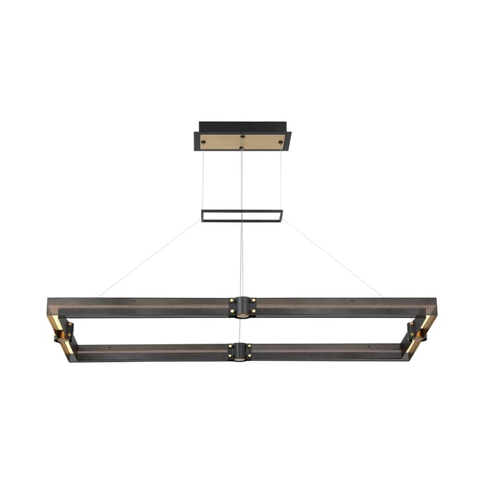 Admiral 1-Light LED Chandelier in Matte Black With Gold Admiral 1-Light LED Chandelier in Matte Black With Gold