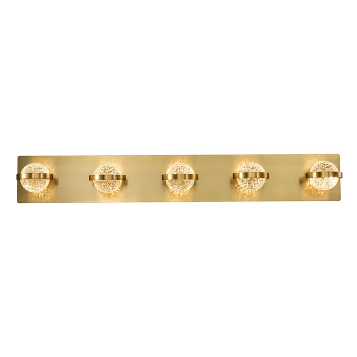 Eurofase Ryder 5-Light Bathroom Vanity Light in Gold Eurofase Ryder 5-Light Bathroom Vanity Light in Gold