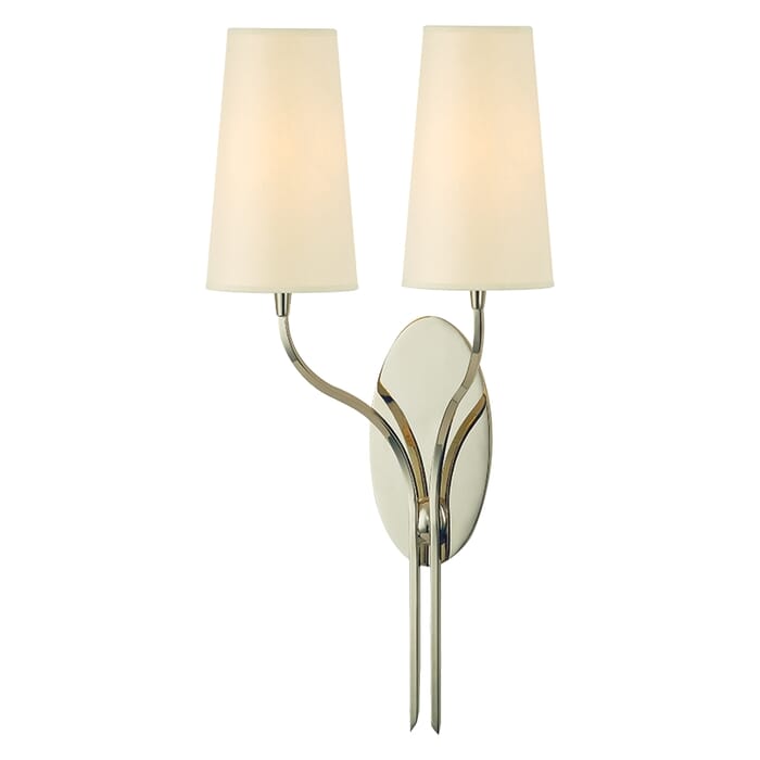 Hudson Valley Rutland 2-Light 25" Wall Sconce in Polished Nickel Hudson Valley Rutland 2-Light 25" Wall Sconce in Polished Nickel