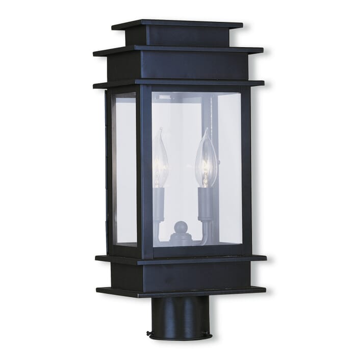 Princeton 2-Light Outdoor Post Lantern in Bronze w with Polished Chrome Stainless Steel Princeton 2-Light Outdoor Post Lantern in Bronze w with Polished Chrome Stainless Steel