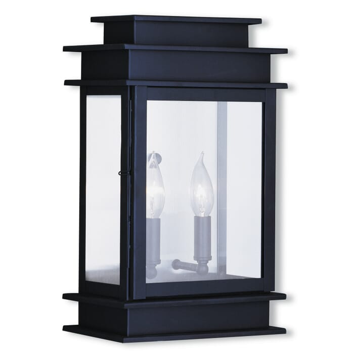Princeton 2-Light Outdoor Wall Lantern in Bronze w with Polished Chrome Stainless Steel Princeton 2-Light Outdoor Wall Lantern in Bronze w with Polished Chrome Stainless Steel