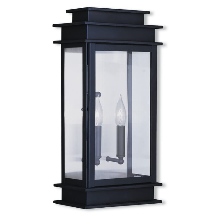 Princeton 2-Light Outdoor Wall Lantern in Bronze w with Polished Chrome Stainless Steel Princeton 2-Light Outdoor Wall Lantern in Bronze w with Polished Chrome Stainless Steel