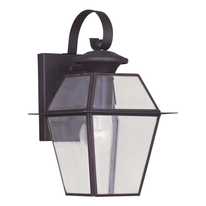 Westover 1-Light Outdoor Wall Lantern in Bronze Westover 1-Light Outdoor Wall Lantern in Bronze