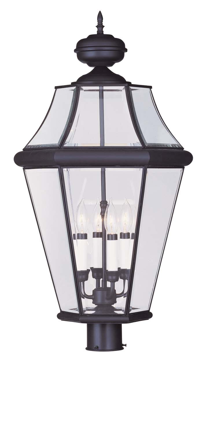 Georgetown 4-Light Outdoor Post Lantern in Bronze