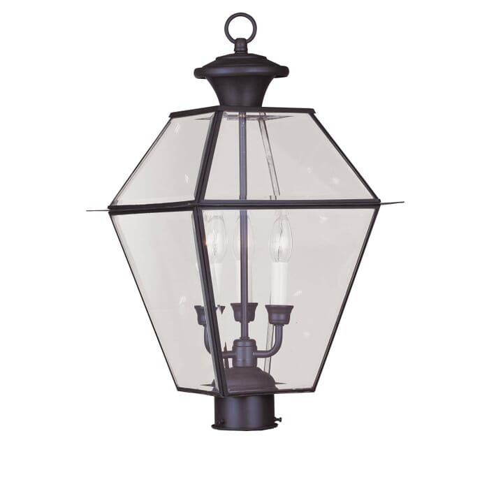 Westover 3-Light Post-Top Lanterm in Bronze Westover 3-Light Post-Top Lanterm in Bronze
