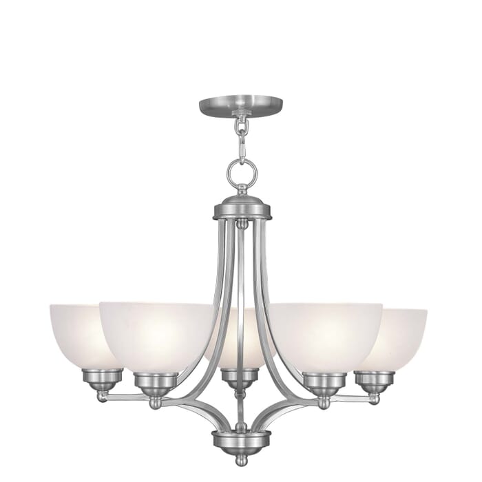 Somerset 5-Light Chandelier in Brushed Nickel Somerset 5-Light Chandelier in Brushed Nickel