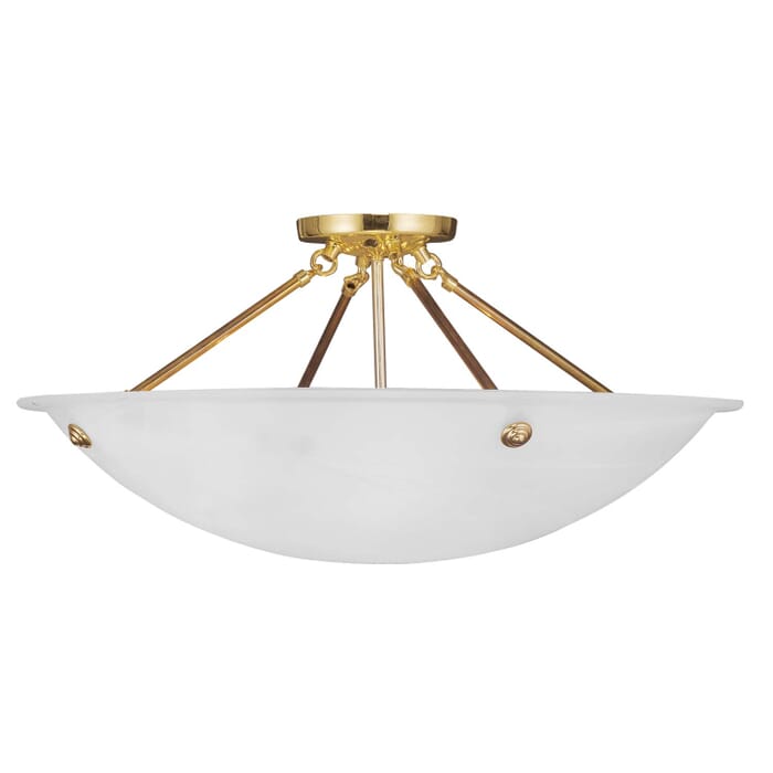 Oasis 4-Light Ceiling Mount in Polished Brass Oasis 4-Light Ceiling Mount in Polished Brass