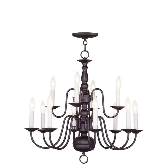 Williamsburgh 12-Light Chandelier in Bronze Williamsburgh 12-Light Chandelier in Bronze