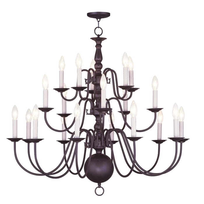 Williamsburgh 20-Light Chandelier in Bronze Williamsburgh 20-Light Chandelier in Bronze