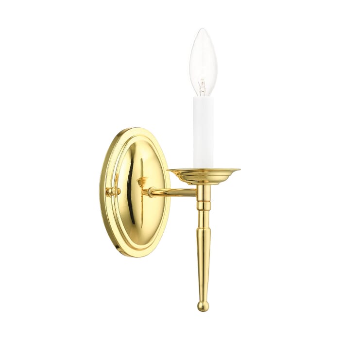 Williamsburgh 1-Light Wall Sconce in Polished Brass Williamsburgh 1-Light Wall Sconce in Polished Brass