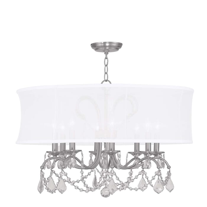 Newcastle 8-Light Chandelier in Brushed Nickel Newcastle 8-Light Chandelier in Brushed Nickel
