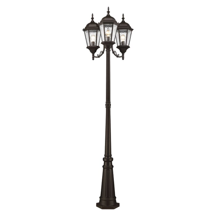 Three Light Outdoor Post Mount Three Light Outdoor Post Mount