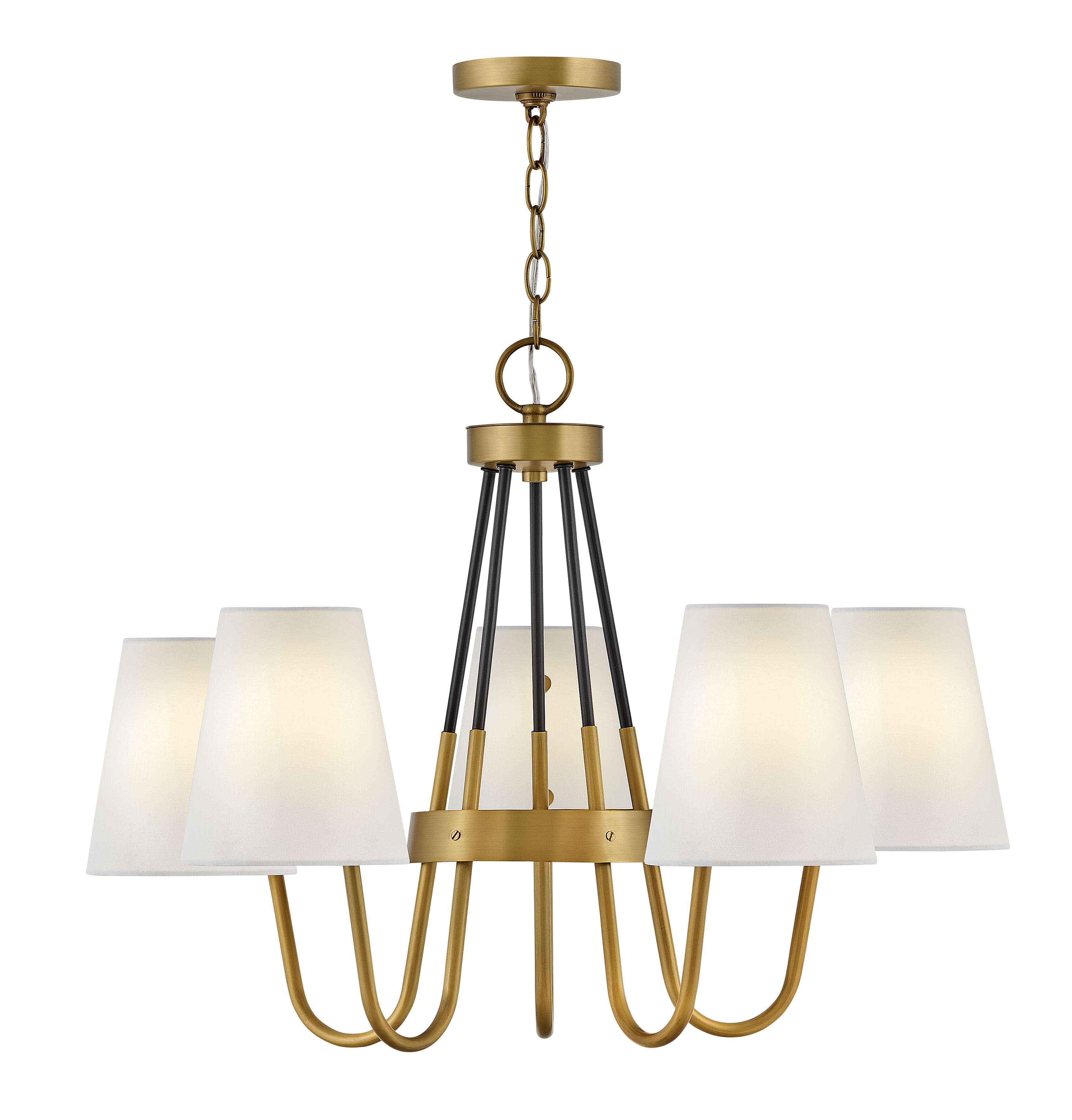 Heritage Brass LED Chandelier from the Aston Collection