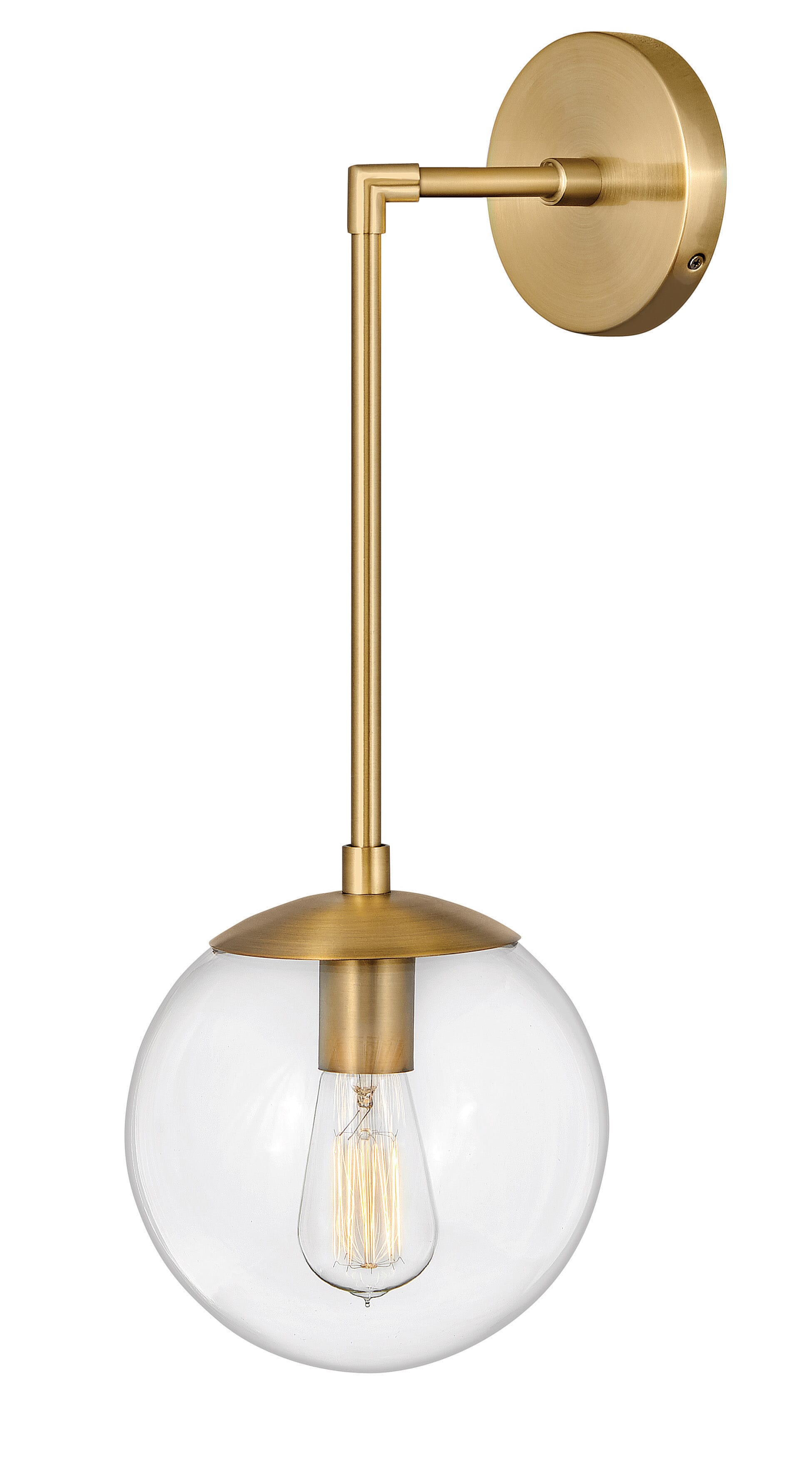 Heritage Brass LED Pendant from the Warby Collection