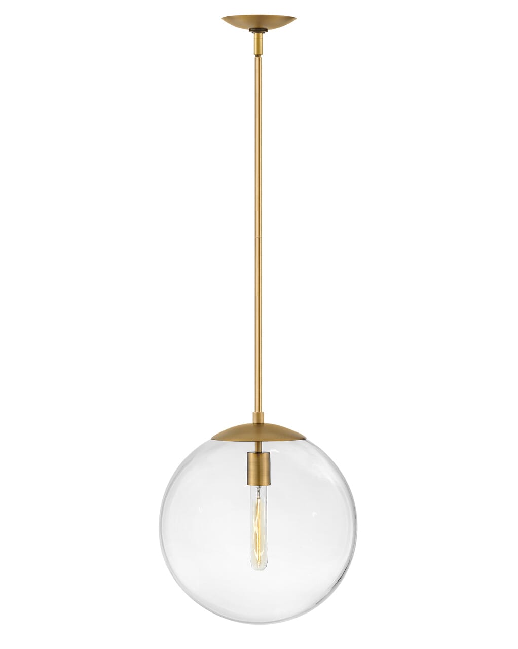 Warby 1-Light Pendant In Heritage Brass