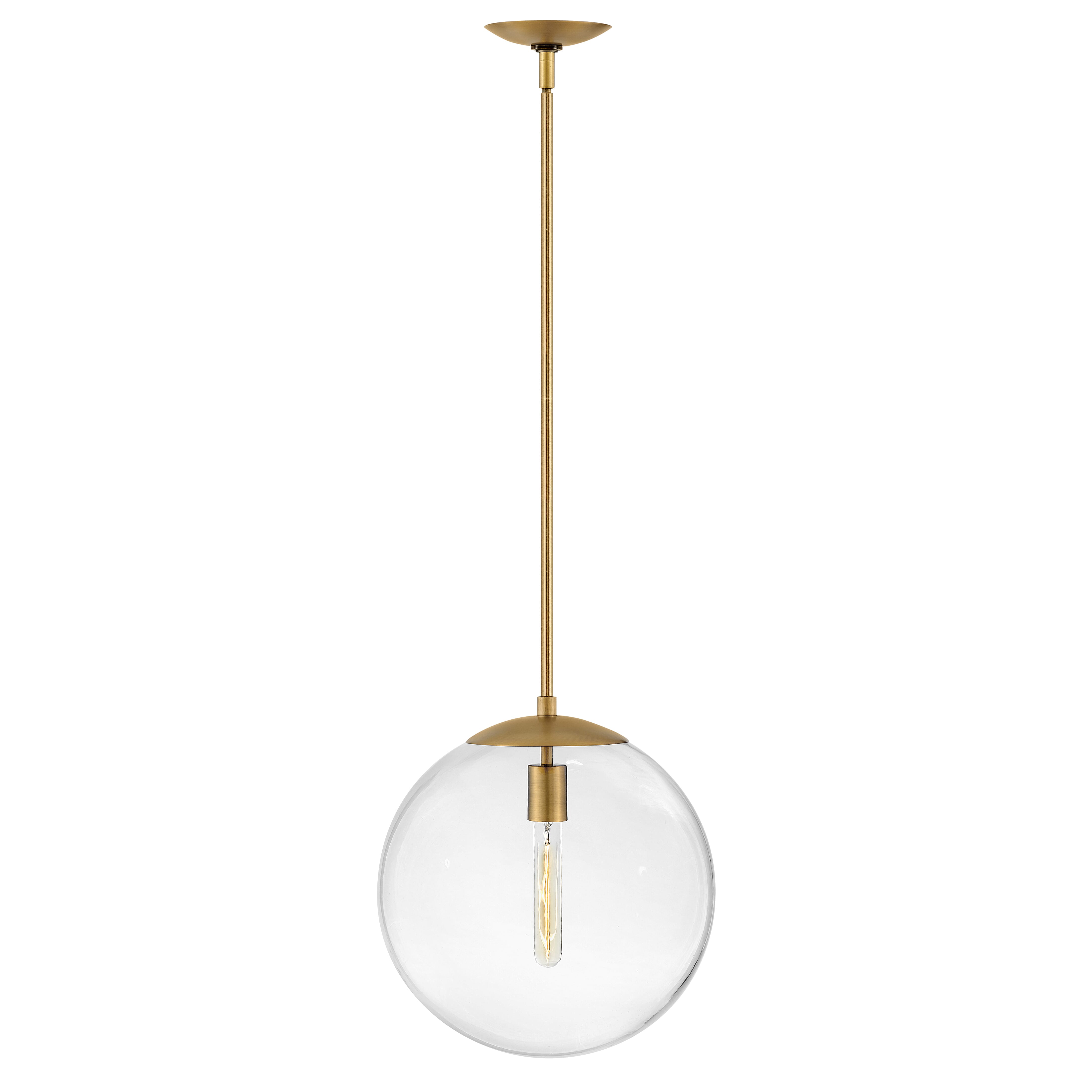 Heritage Brass LED Pendant from the Warby Collection