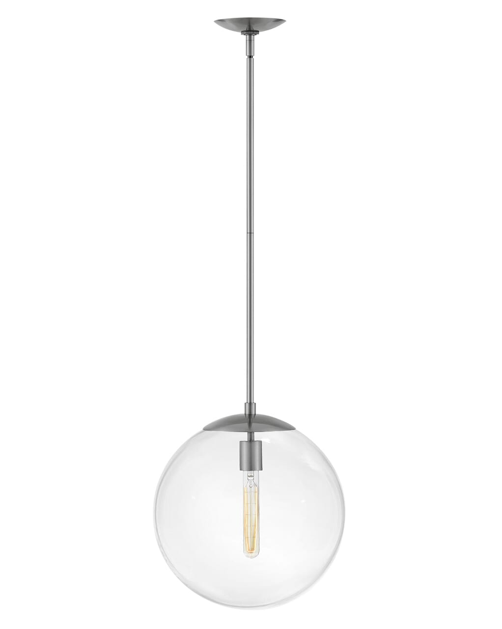 Warby 1-Light Pendant In Polished Antique Nickel