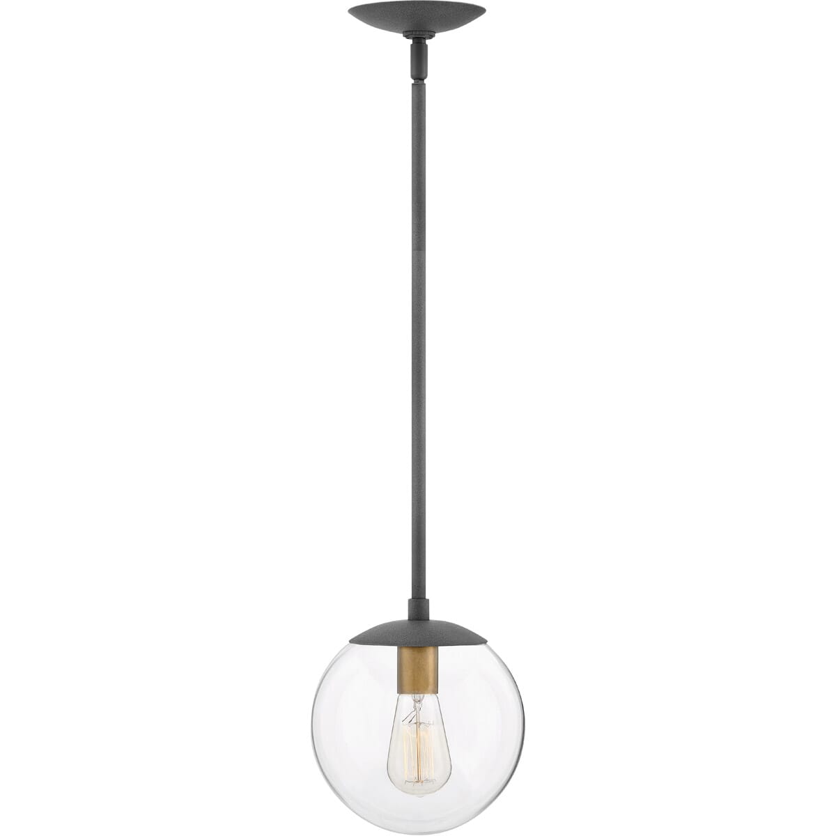 Warby 1-Light Pendant In Aged Zinc