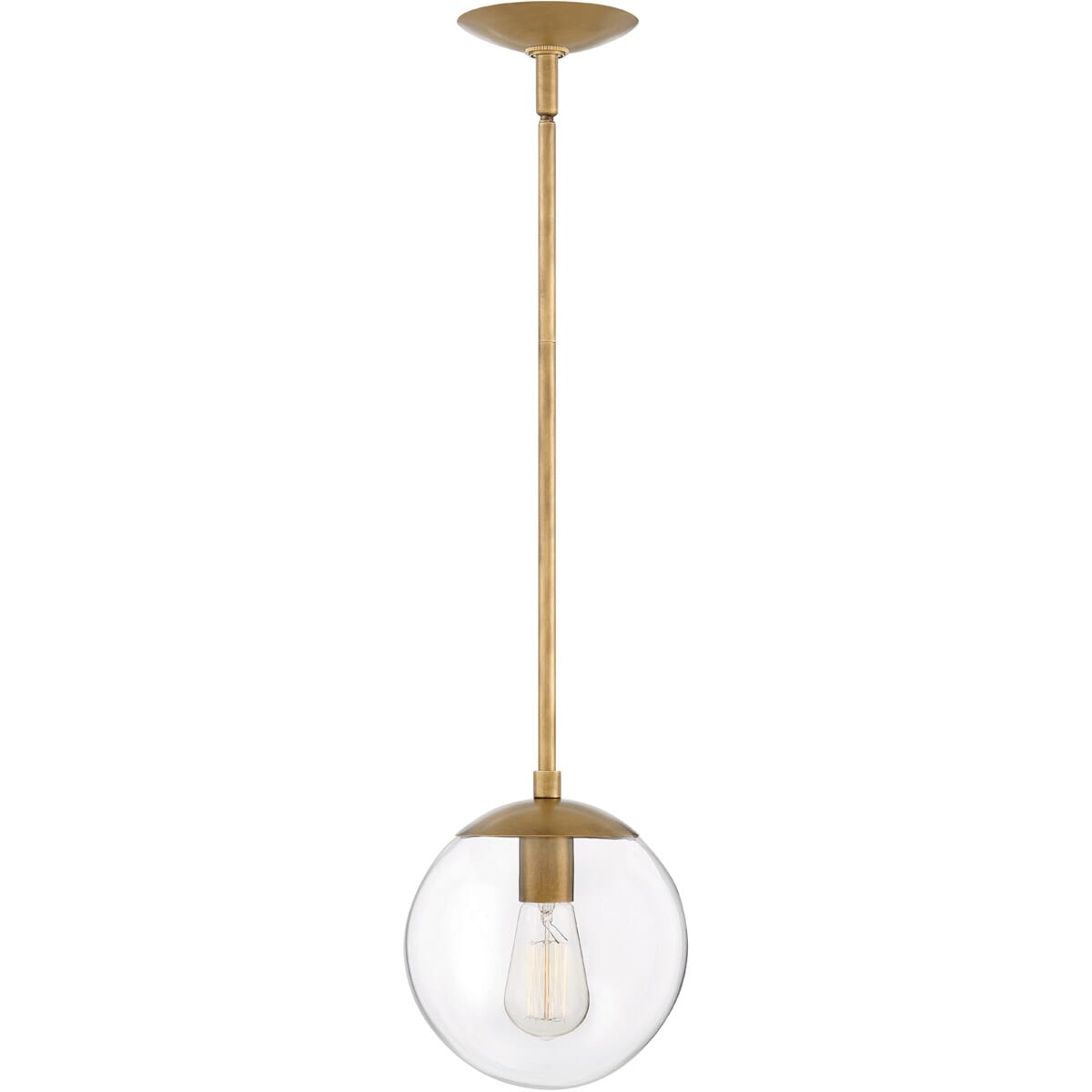 Warby 1-Light Pendant In Heritage Brass