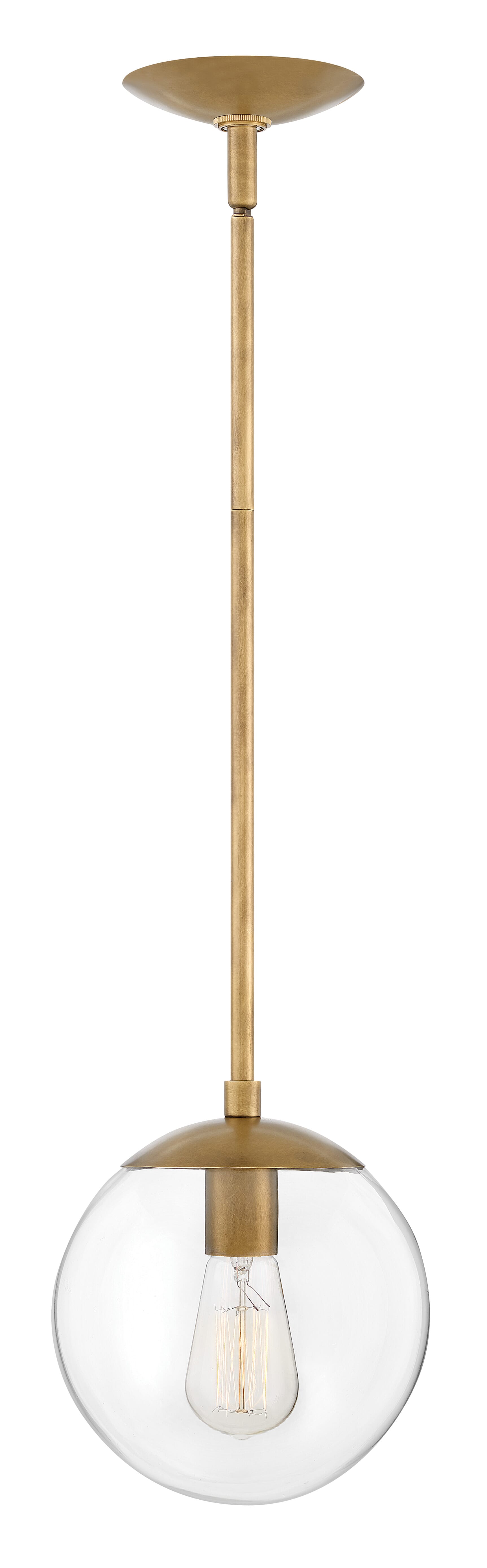 Heritage Brass LED Pendant from the Warby Collection