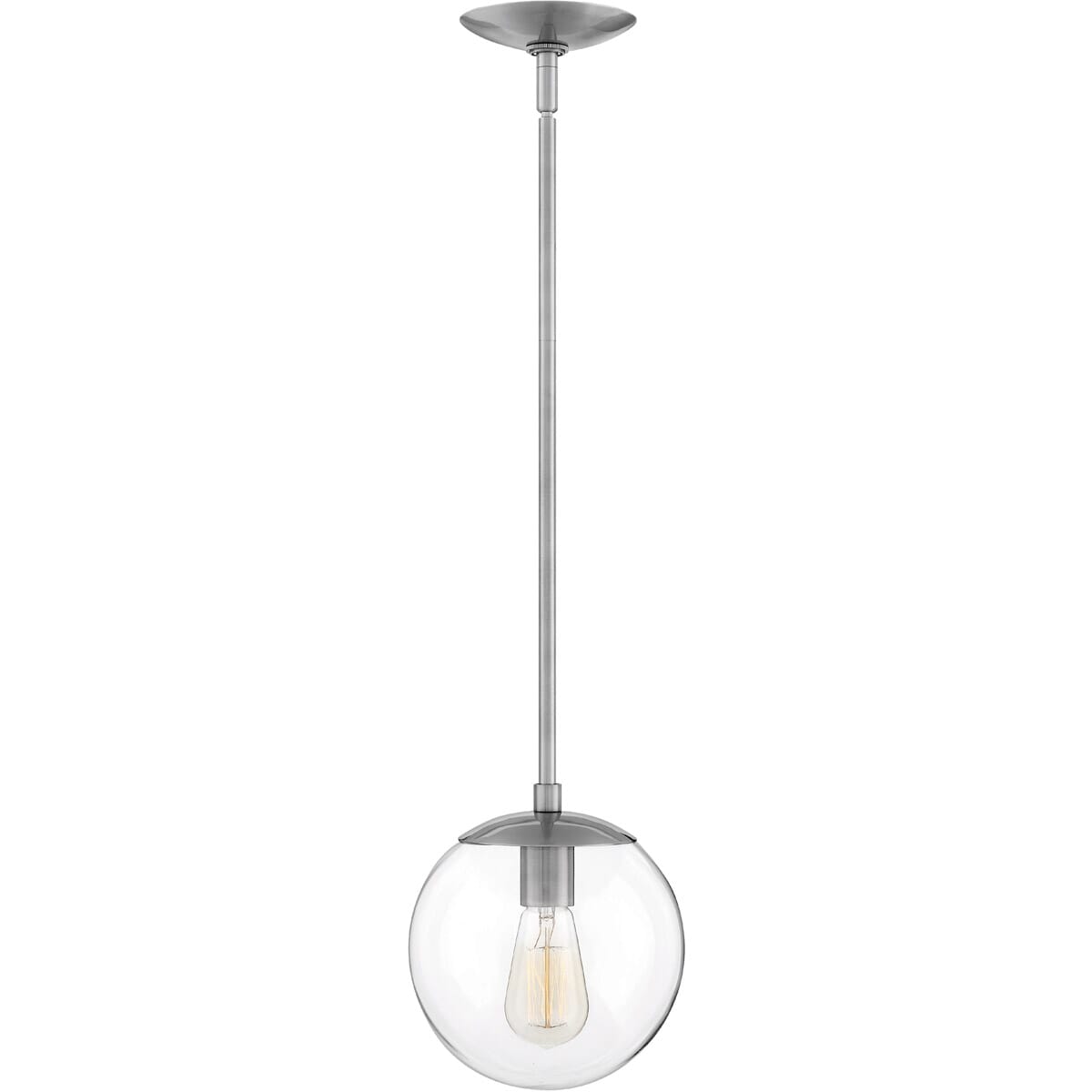 Warby 1-Light Pendant In Polished Antique Nickel