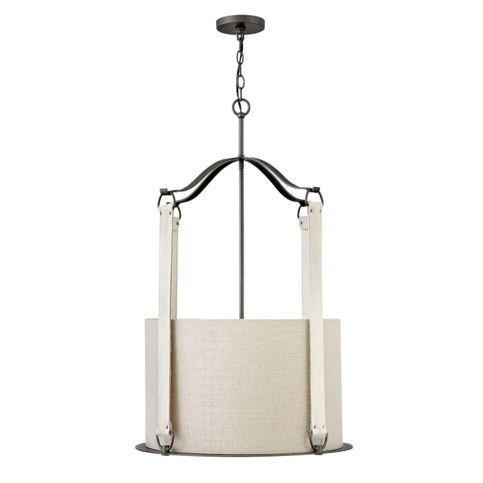 Hinkley Telluride 4-Light Drum Chandelier in Brushed Graphite Hinkley Telluride 4-Light Drum Chandelier in Brushed Graphite