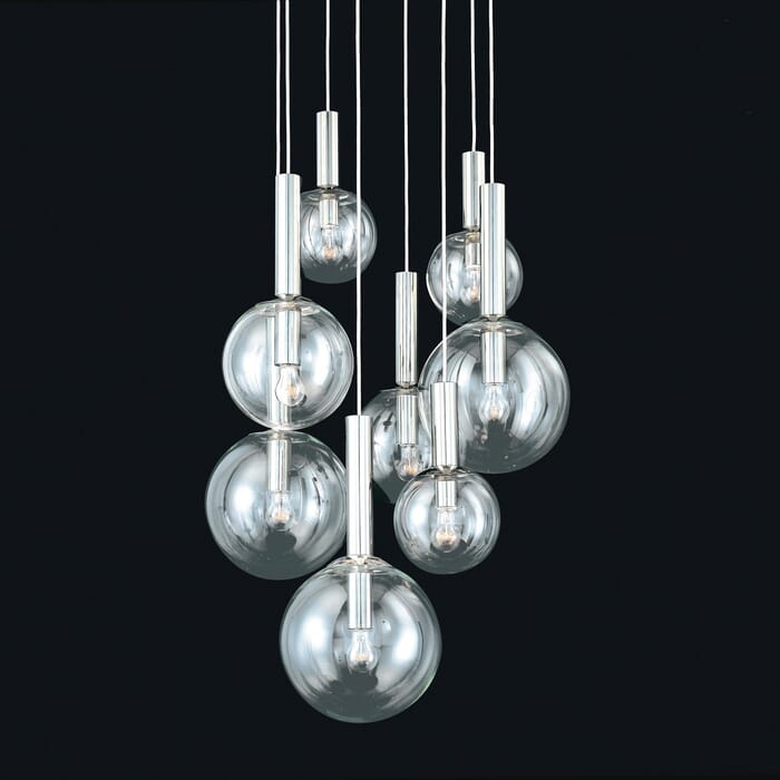 Sonneman Bubbles 8-Light Pendant in Polished Nickel Sonneman Bubbles 8-Light Pendant in Polished Nickel