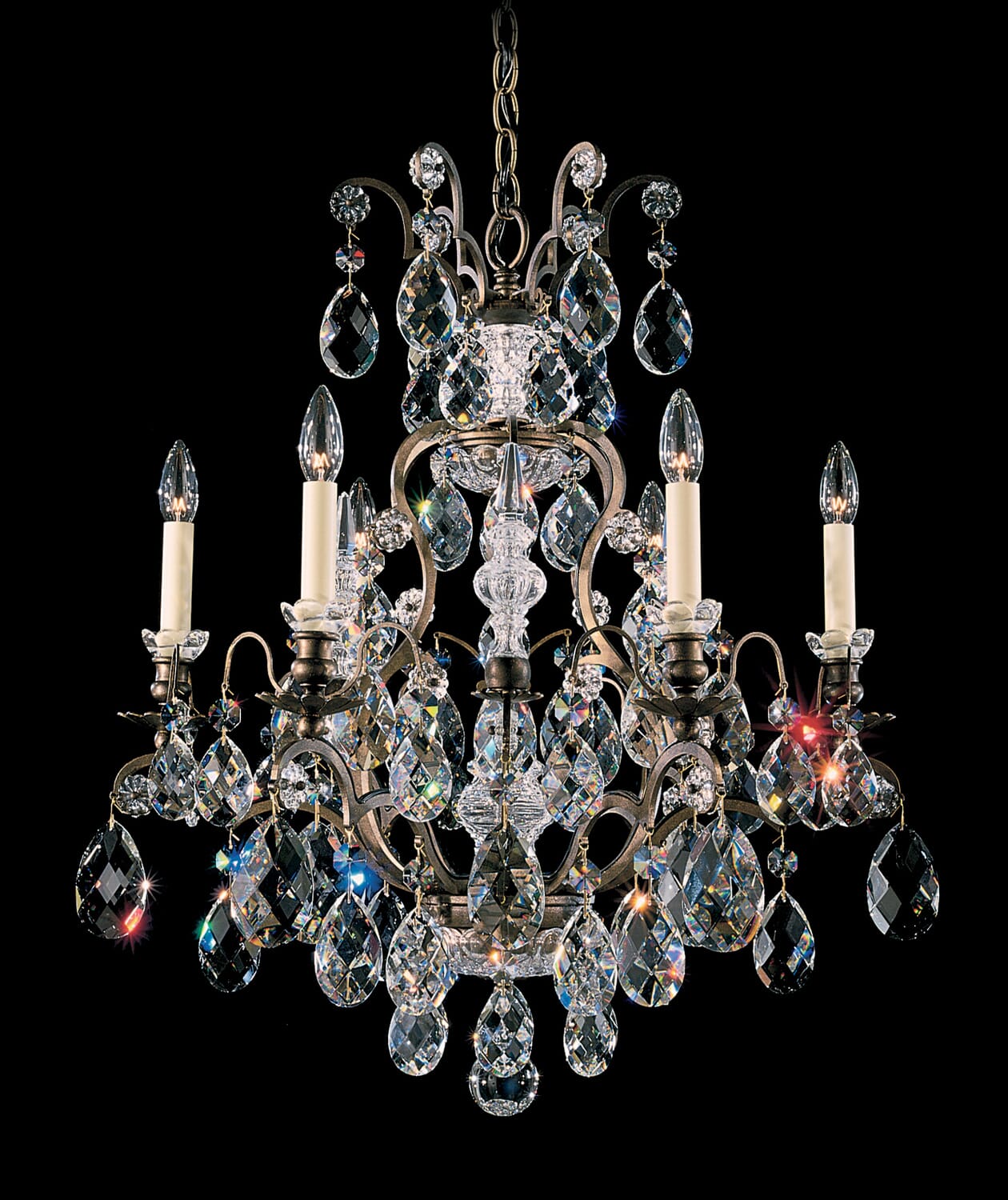 Renaissance 6-Light Chandelier in Black