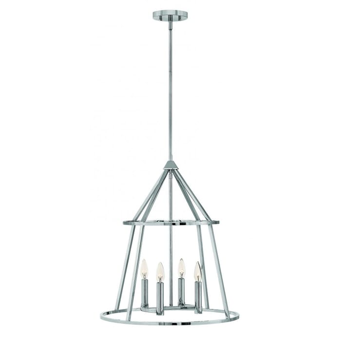 Hinkley Middleton 4-Light Stem Hung Pendant in Polished Nickel Hinkley Middleton 4-Light Stem Hung Pendant in Polished Nickel