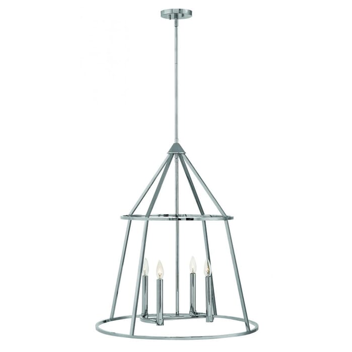 Hinkley Middleton 4-Light Stem Hung Pendant in Polished Nickel Hinkley Middleton 4-Light Stem Hung Pendant in Polished Nickel
