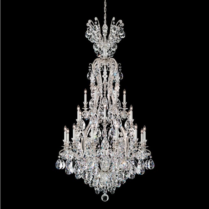 Schonbek Renaissance 24-Light Chandelier in Antique Silver with Clear Heritage Crystals Schonbek Renaissance 24-Light Chandelier in Antique Silver with Clear Heritage Crystals