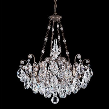 Schonbek Renaissance 8-Light Chandelier in Etruscan Gold with Clear Heritage Crystals