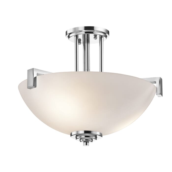 Kichler Lighting Eileen 3-Light 17.25" Inverted Pendant/Semi-Flush in Chrome Kichler Lighting Eileen 3-Light 17.25" Inverted Pendant/Semi-Flush in Chrome