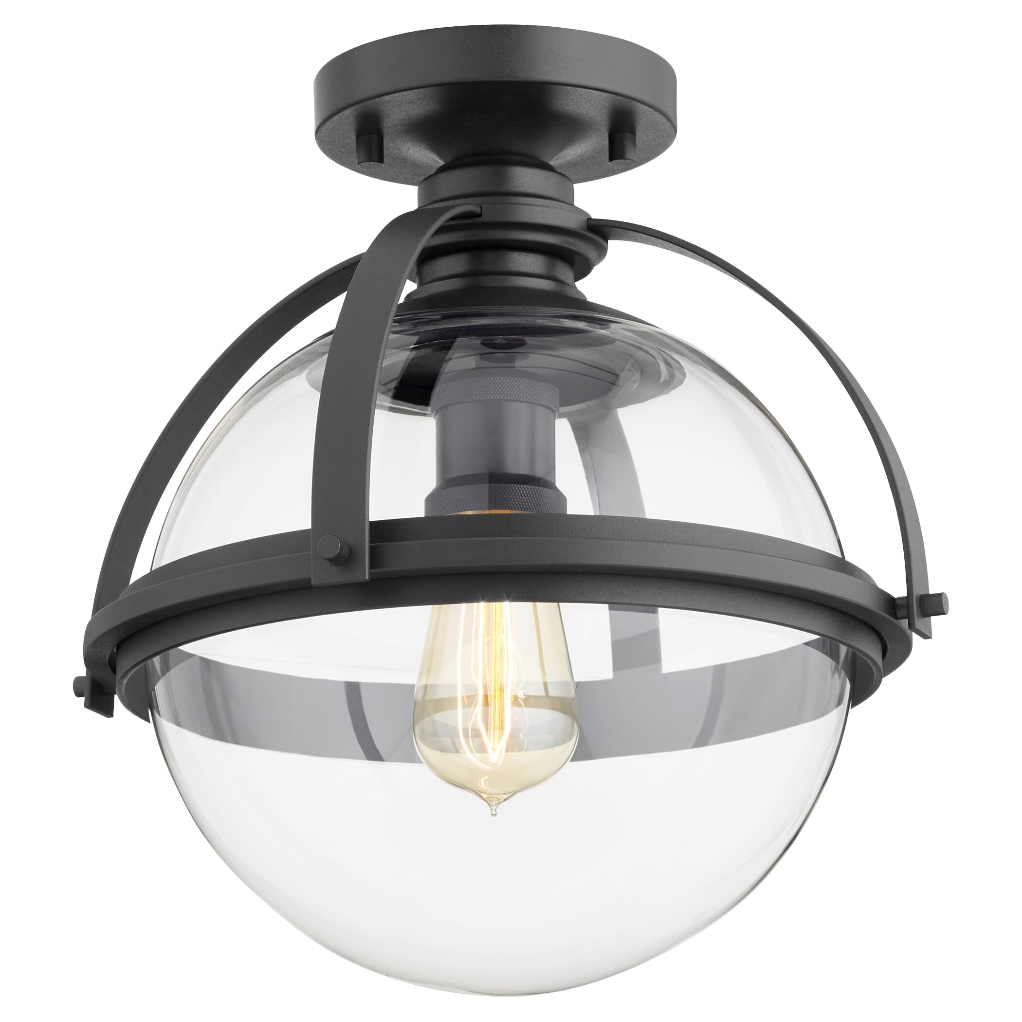 Quorum Transitional 13" Ceiling Light in Noir