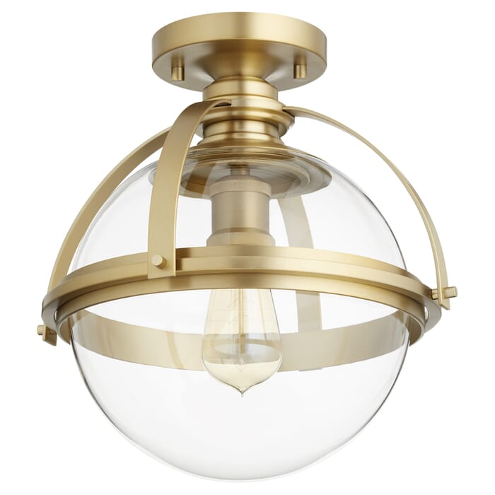 Quorum Transitional 13" Ceiling Light in Aged Brass Quorum Transitional 13" Ceiling Light in Aged Brass