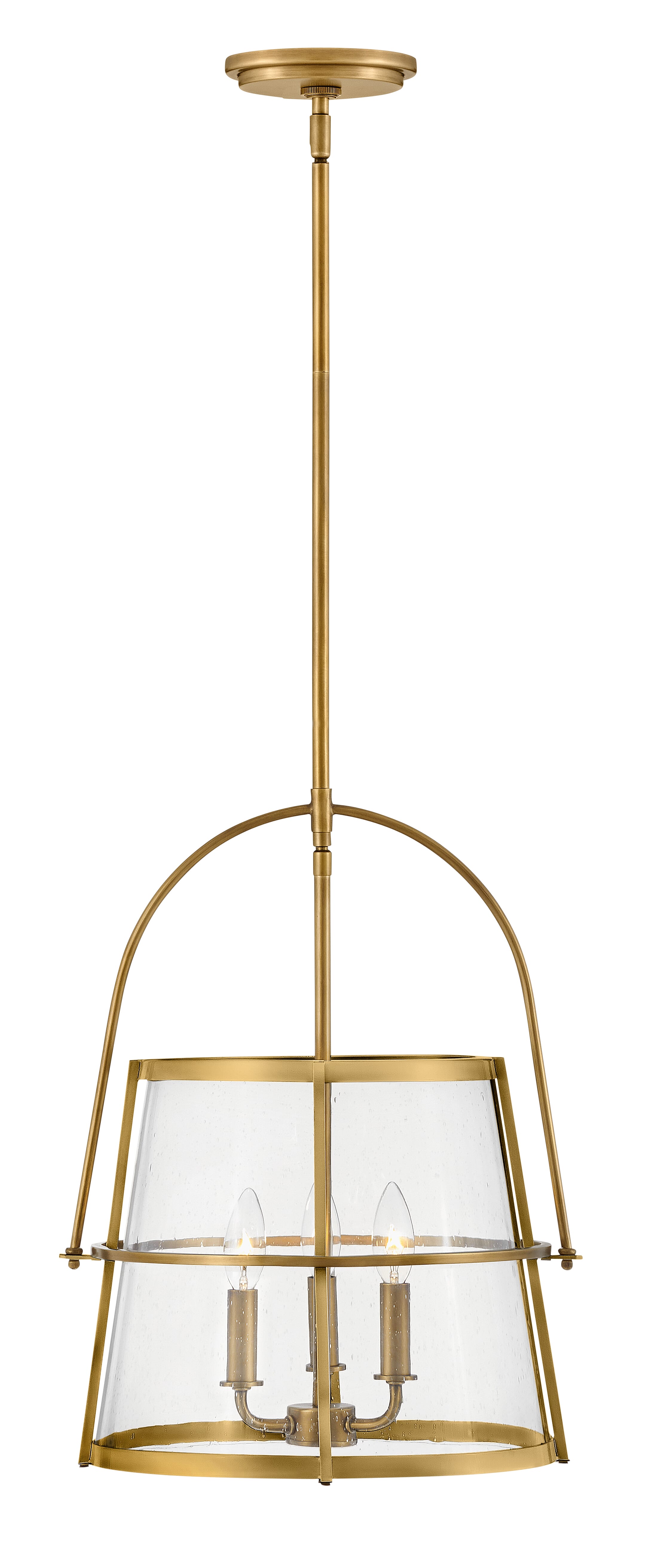Heritage Brass LED Pendant from the Tournon Collection