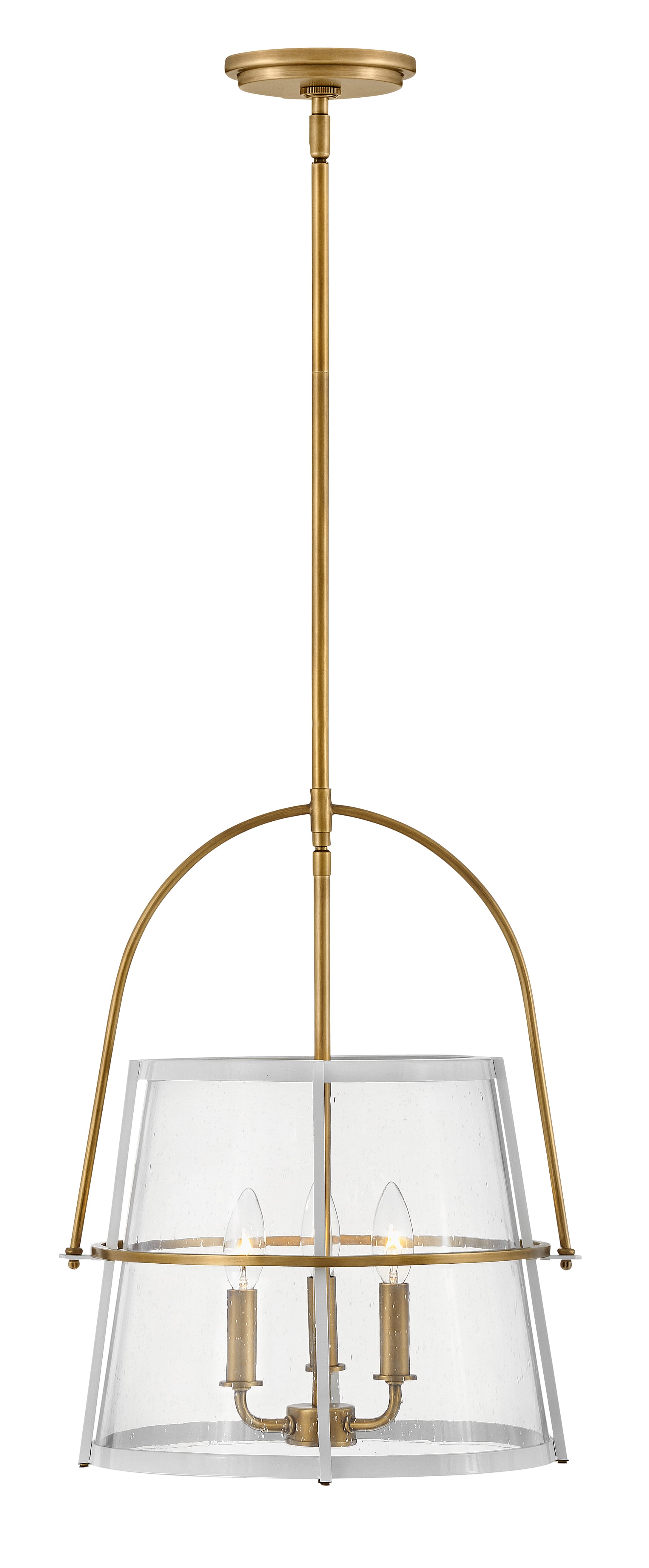 Heritage Brass LED Pendant from the Tournon Collection