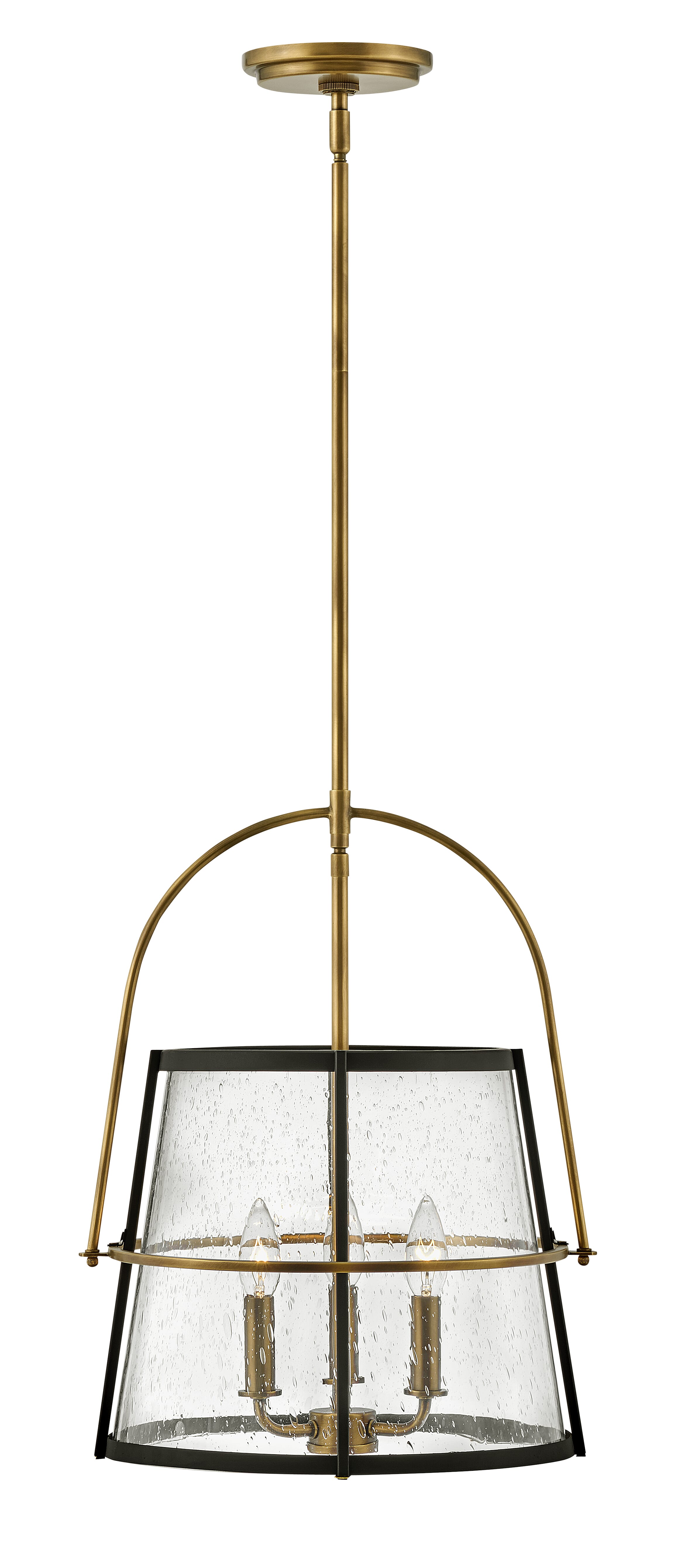 Heritage Brass LED Pendant from the Tournon Collection