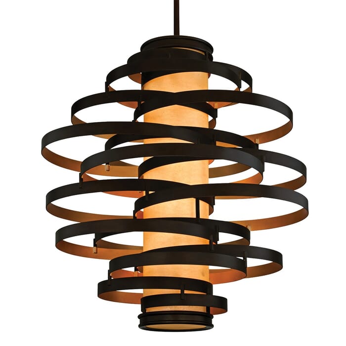 Three Light Chandelier by Corbett Lighting Three Light Chandelier by Corbett Lighting