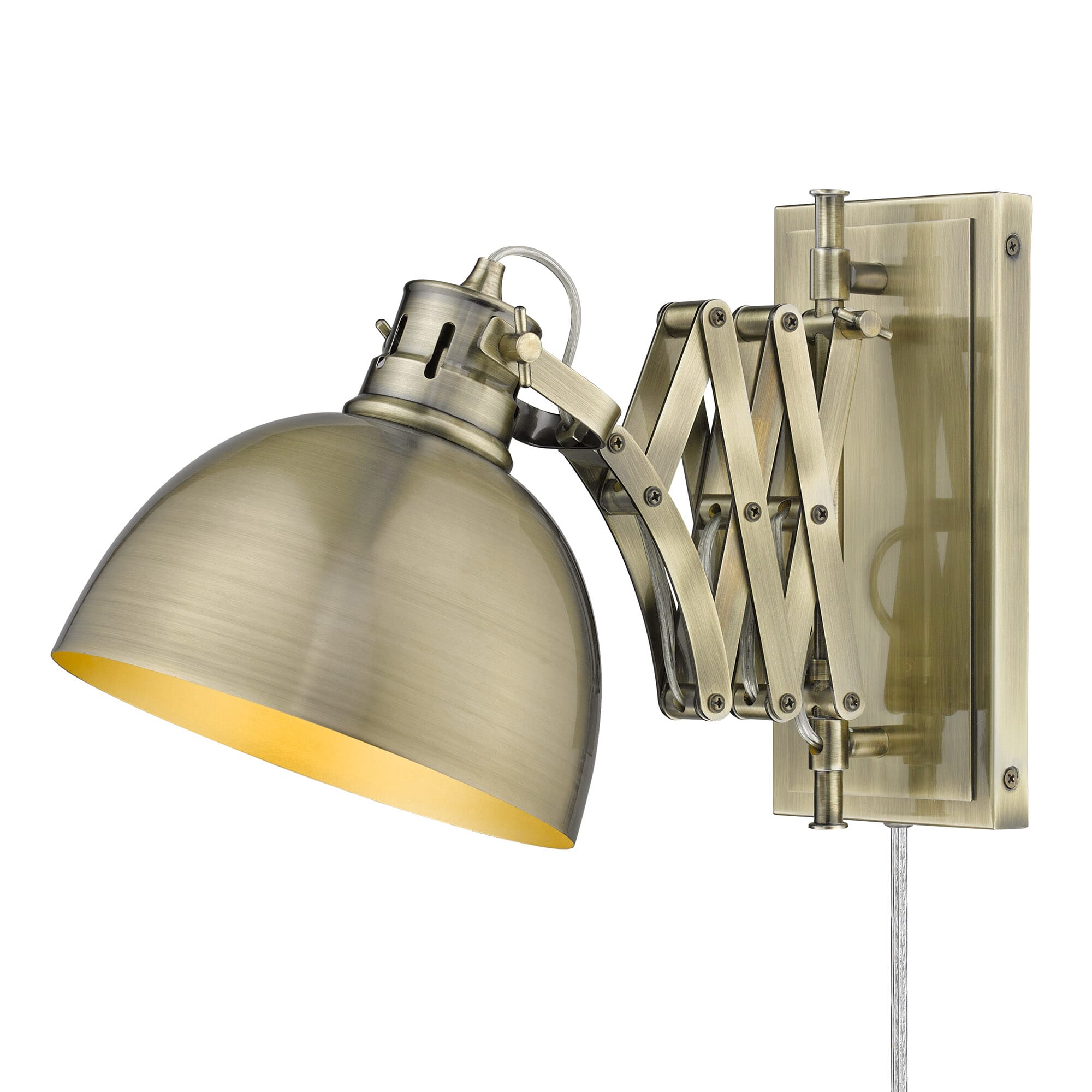 Golden Hawthorn Wall Sconce in Aged Brass