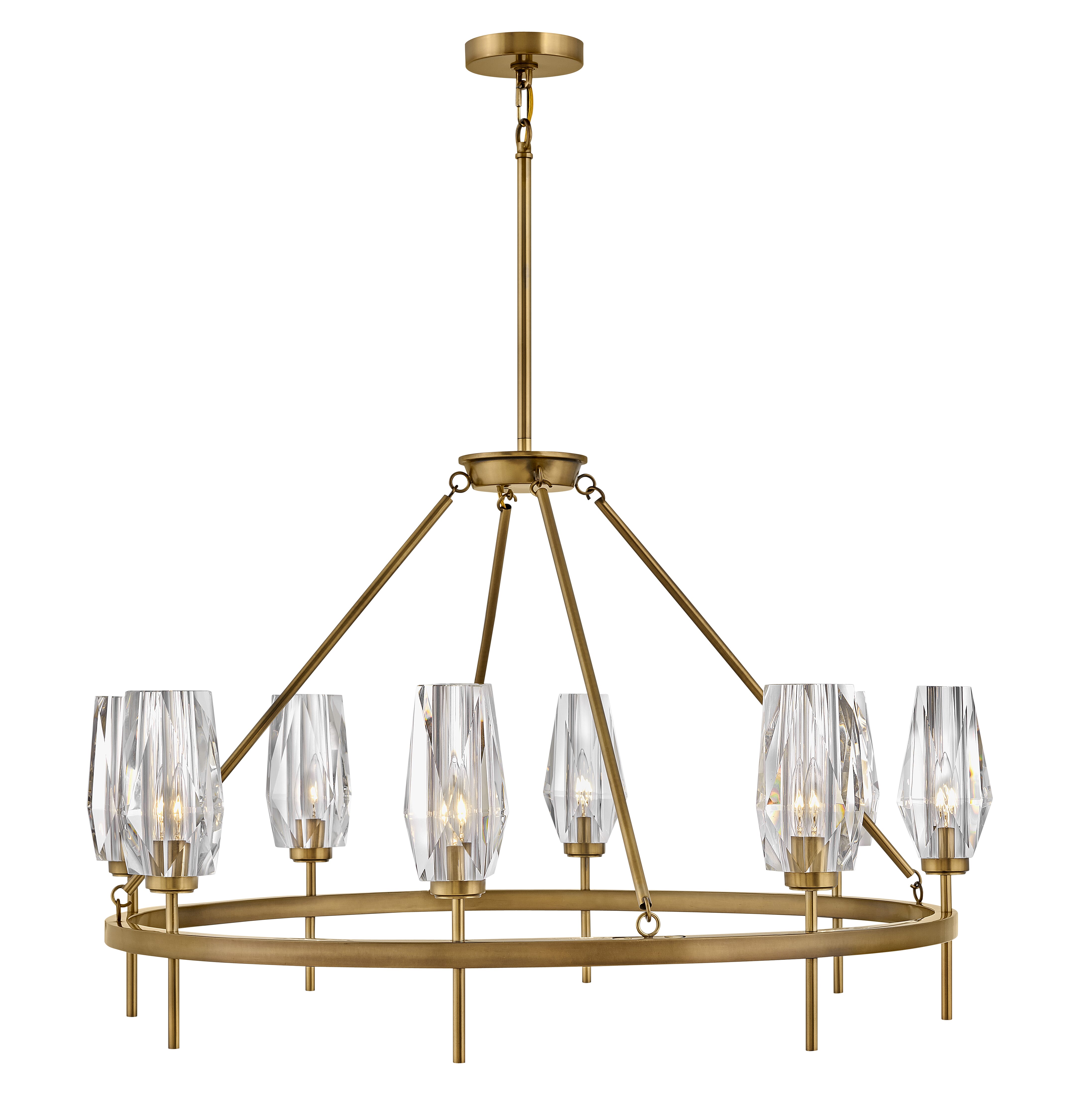 Heritage Brass LED Chandelier from the Ana Collection